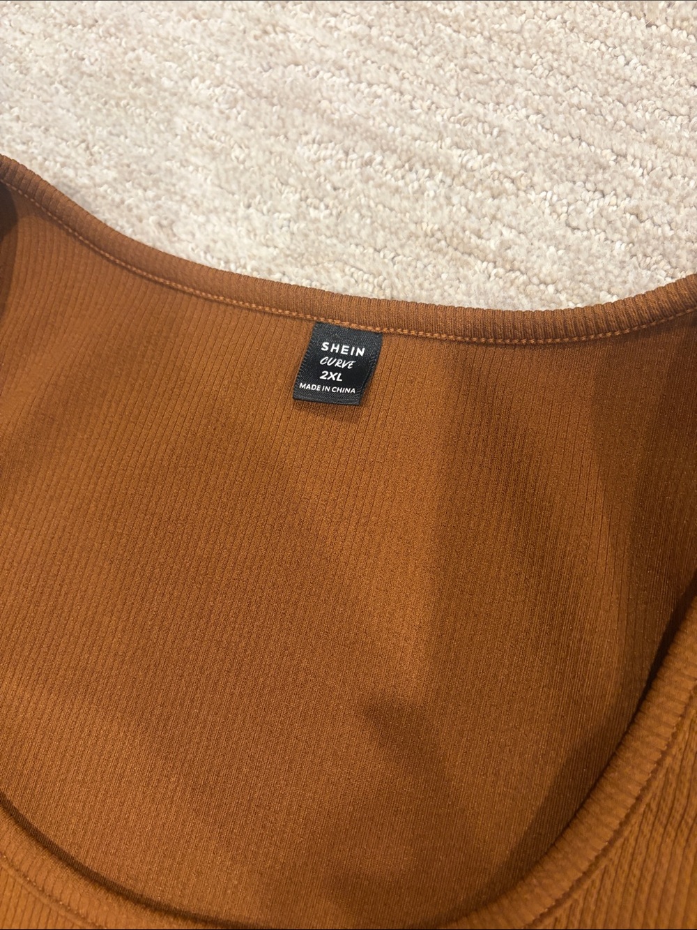 Women’s Ribbed Drawstring Shorts in Brown - Picture 4 of 8